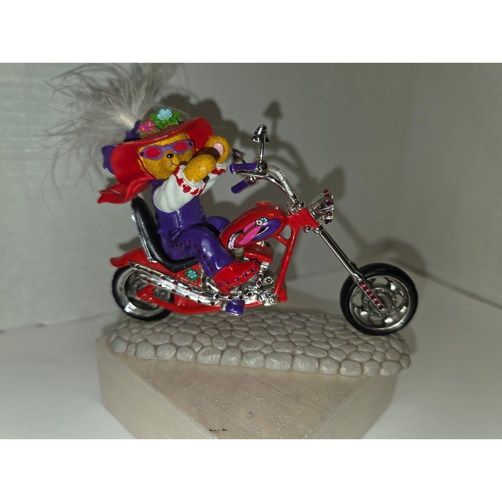Hamilton Collection "Riding with Hattitude" figurine‎ Red Hot Mamas hat